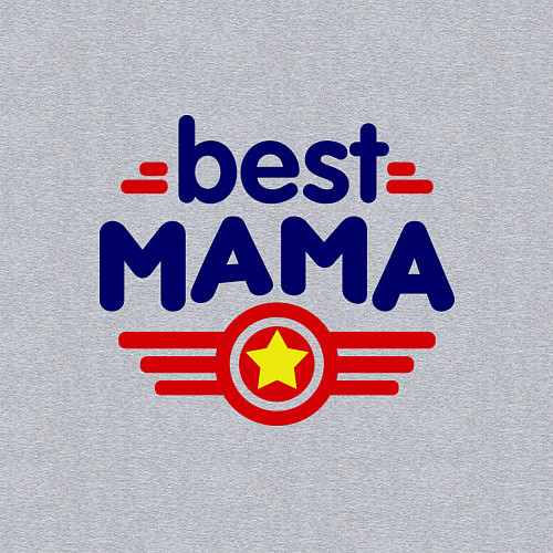 Мужской свитшот Best mama logo / Меланж – фото 3