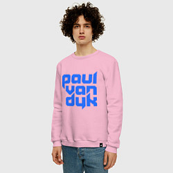 Свитшот хлопковый мужской Paul van Dyk: Filled, цвет: светло-розовый — фото 2