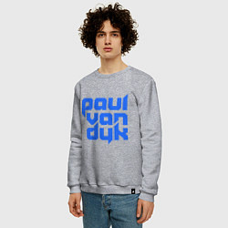 Свитшот хлопковый мужской Paul van Dyk: Filled, цвет: меланж — фото 2