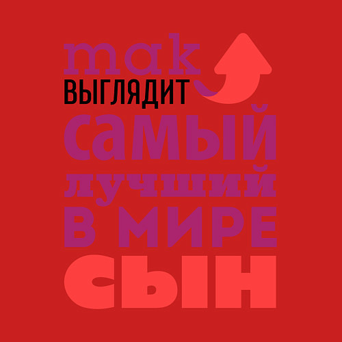 Мужской свитшот Так выглядит лучший сын / Красный – фото 3