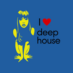 Свитшот хлопковый мужской I love deep house, цвет: синий — фото 2