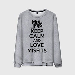 Свитшот хлопковый мужской Keep Calm & Love Misfits, цвет: меланж