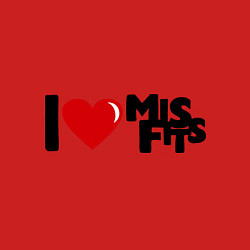 Свитшот хлопковый мужской I love Misfits, цвет: красный — фото 2