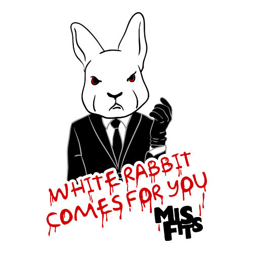Мужской свитшот Misfits: White rabbit / Белый – фото 3
