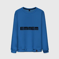 Свитшот хлопковый мужской Eminem: minimalism, цвет: синий
