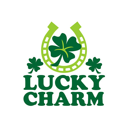 Мужской свитшот Lucky charm - подкова / Белый – фото 3