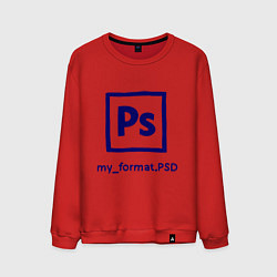 Свитшот хлопковый мужской Photoshop, цвет: красный