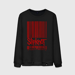 Свитшот хлопковый мужской Slipknot: barcode, цвет: черный