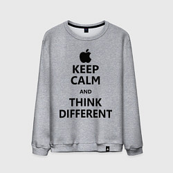 Свитшот хлопковый мужской Keep Calm & Think Different, цвет: меланж