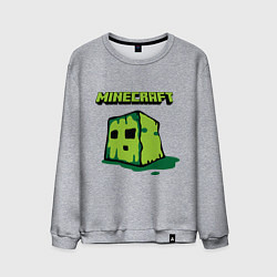 Свитшот хлопковый мужской Minecraft Creeper, цвет: меланж