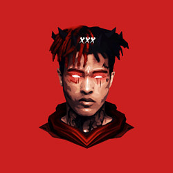 Свитшот хлопковый мужской XXXtentacion: Evil Demon, цвет: красный — фото 2