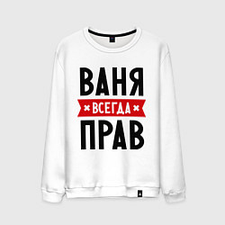 Мужской свитшот Ваня всегда прав