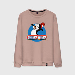 Свитшот хлопковый мужской Chilly Willy, цвет: пыльно-розовый