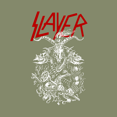 Мужской свитшот Slayer: Devil Goat / Авокадо – фото 3