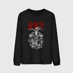 Свитшот хлопковый мужской Slayer: Devil Goat, цвет: черный
