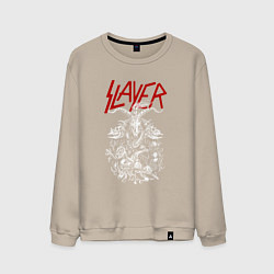 Свитшот хлопковый мужской Slayer: Devil Goat, цвет: миндальный