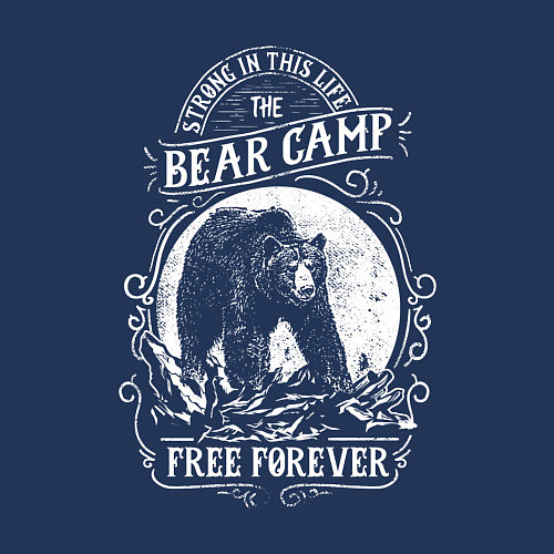 Мужской свитшот Bear Camp Free Forever / Тёмно-синий – фото 3