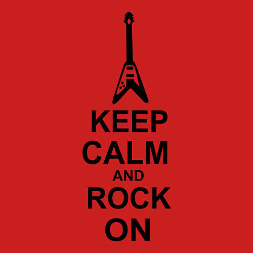 Мужской свитшот Keep Calm & Rock On / Красный – фото 3