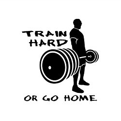 Свитшот хлопковый мужской Train hard or go home, цвет: белый — фото 2