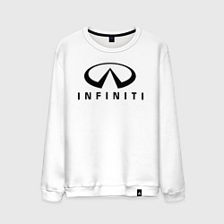 Свитшот хлопковый мужской Infiniti logo, цвет: белый