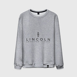 Свитшот хлопковый мужской Lincoln logo, цвет: меланж