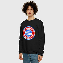 Свитшот хлопковый мужской Bayern Munchen FC, цвет: черный — фото 2