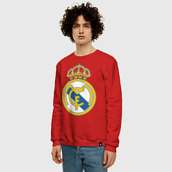 Свитшот хлопковый мужской Real Madrid FC, цвет: красный — фото 2