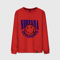 Свитшот хлопковый мужской Nevermind Nirvana, цвет: красный