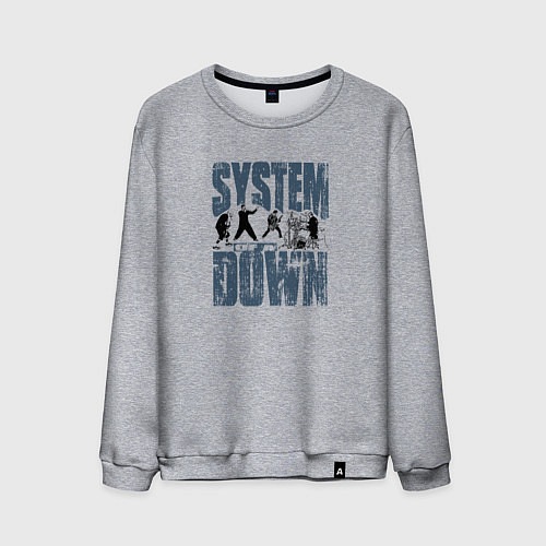 Мужской свитшот System of a Down большое лого / Меланж – фото 1