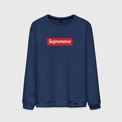 Свитшот хлопковый мужской Suprememe, цвет: тёмно-синий