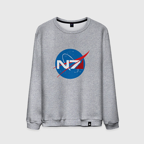 Мужской свитшот NASA N7 / Меланж – фото 1