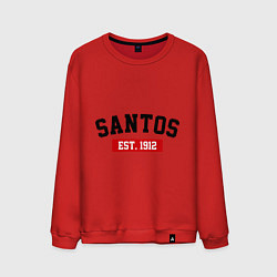 Свитшот хлопковый мужской FC Santos Est. 1912, цвет: красный