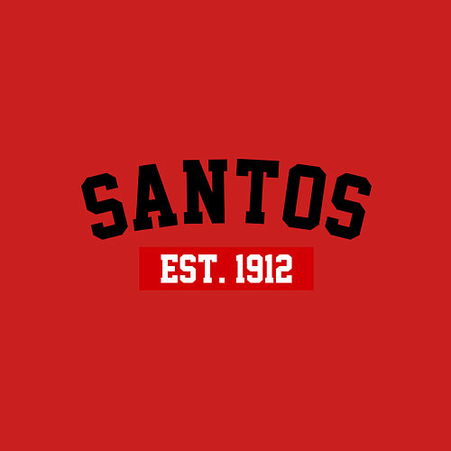 Мужской свитшот FC Santos Est. 1912 / Красный – фото 3