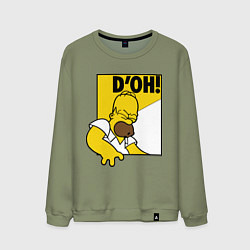 Свитшот хлопковый мужской Homer D'OH!, цвет: авокадо