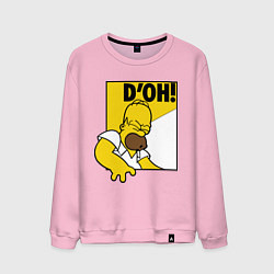 Свитшот хлопковый мужской Homer D'OH!, цвет: светло-розовый