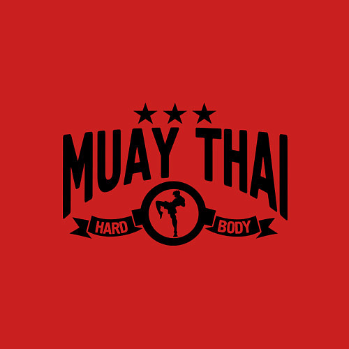 Мужской свитшот Muay thai boxing / Красный – фото 3