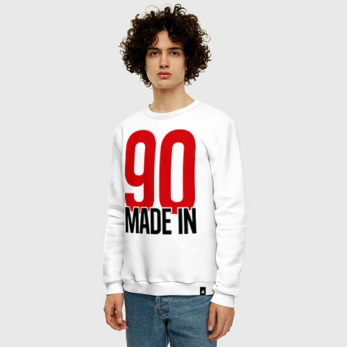 Мужской свитшот Made in 90s / Белый – фото 3