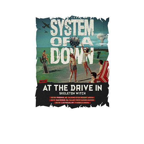 Мужской свитшот System of a Down / Белый – фото 3