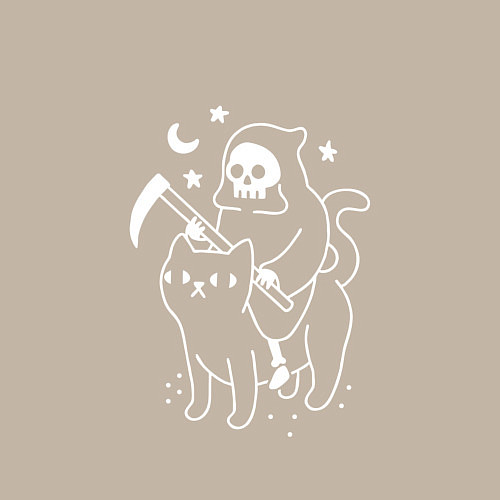 Мужской свитшот Cat Got Your Soul / Миндальный – фото 3