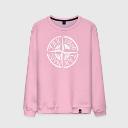 Свитшот хлопковый мужской Taknado Stone Island, цвет: светло-розовый