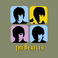 Свитшот хлопковый мужской The Beatles: pop-art, цвет: авокадо — фото 2
