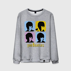 Свитшот хлопковый мужской The Beatles: pop-art, цвет: меланж