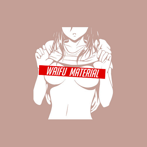 Мужской свитшот WAIFU MATERIAL / Пыльно-розовый – фото 3