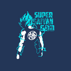 Свитшот хлопковый мужской Super Saiyan God: Sky, цвет: тёмно-синий — фото 2