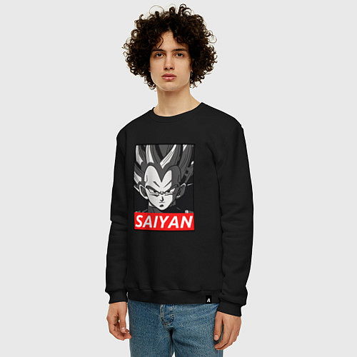 Мужской свитшот SAIYAN OBEY / Черный – фото 3