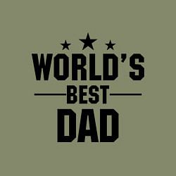 Свитшот хлопковый мужской Worlds best DADDY, цвет: авокадо — фото 2