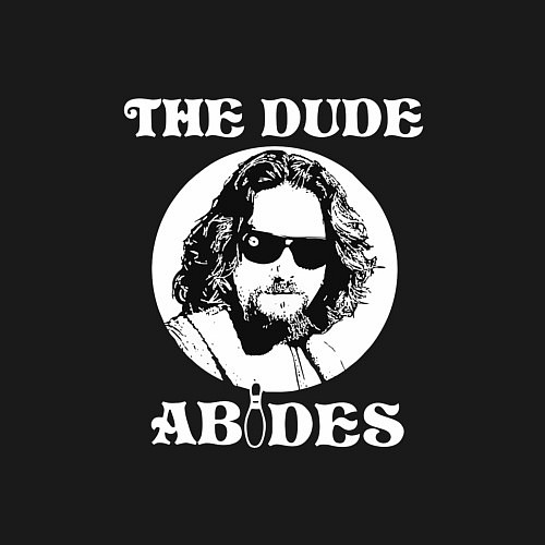 Мужской свитшот The Dude Abides / Черный – фото 3