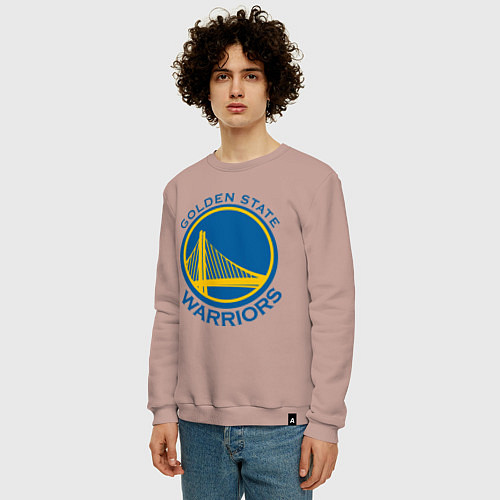 Мужской свитшот Golden state Warriors / Пыльно-розовый – фото 3