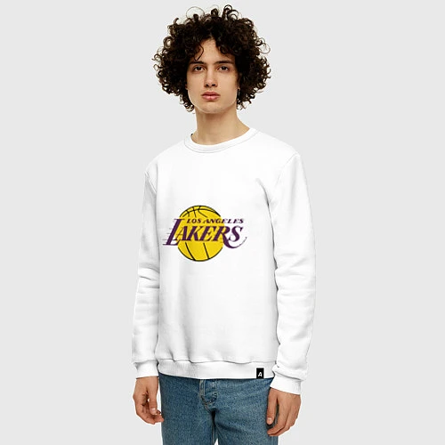 Мужской свитшот LA Lakers / Белый – фото 3