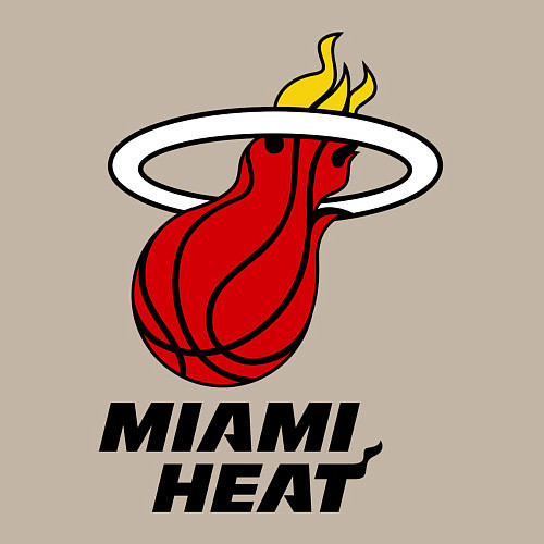 Мужской свитшот Miami Heat-logo / Миндальный – фото 3